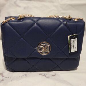 Badgley Mischka Quilted Navy Crossbody #00012